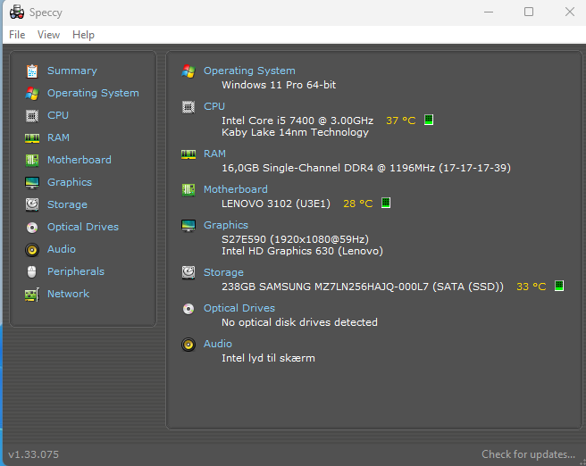 Lenovo, v520, 7400 3.0 Ghz Ghz