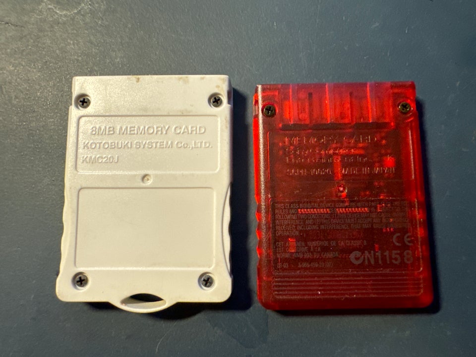 Clear Rød Memory Card 8 MB - PS2 PS2