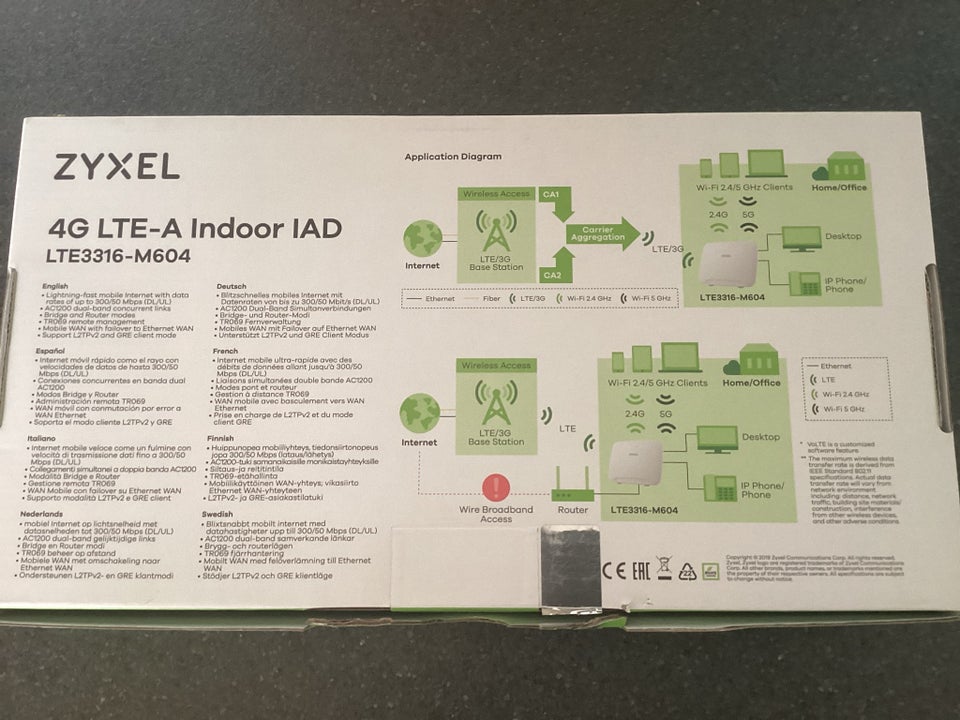 Router wireless Zyxel 4G LTE-A