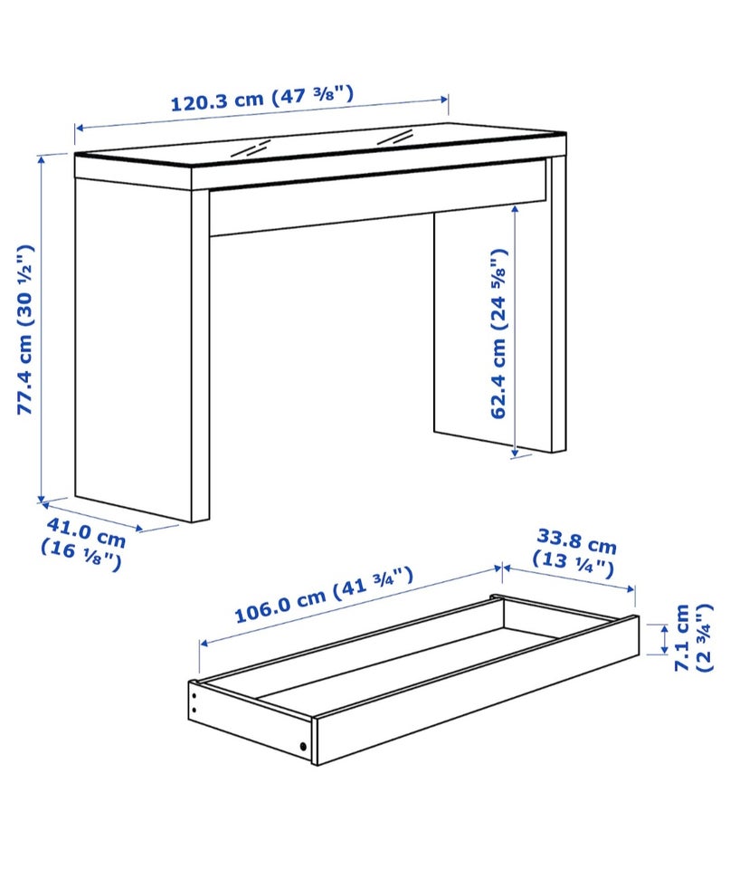 Sminkebord med stol IKEA