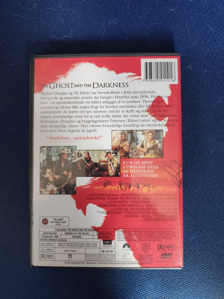 The ghost and the darkness, DVD,