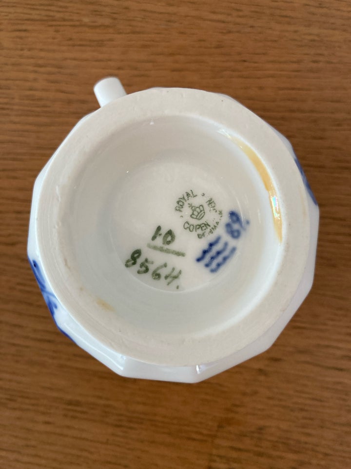 Porcelæn Kantet blå blomst