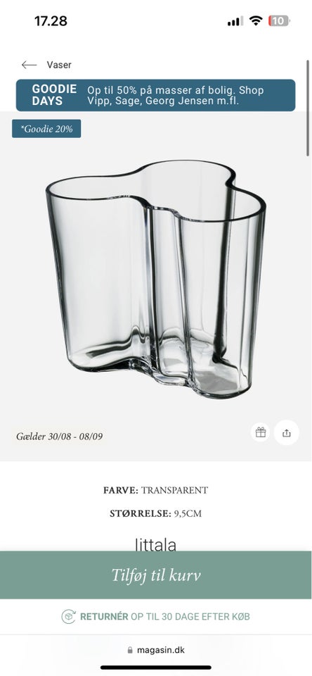 Glas Vase Iittala