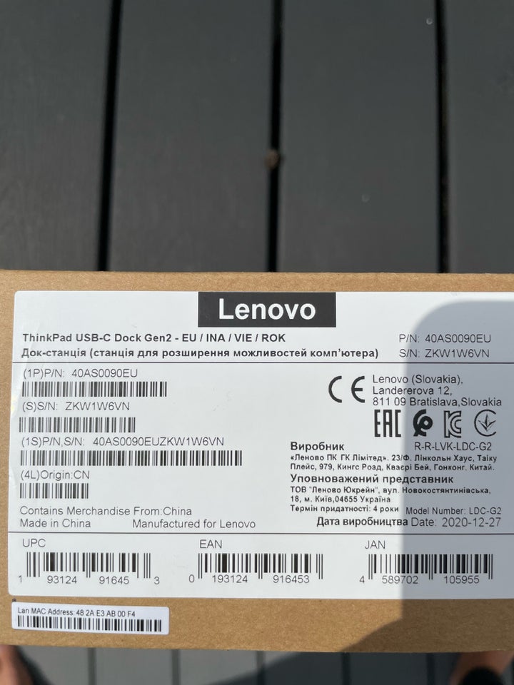 Dockingstation Lenovo thinkpad