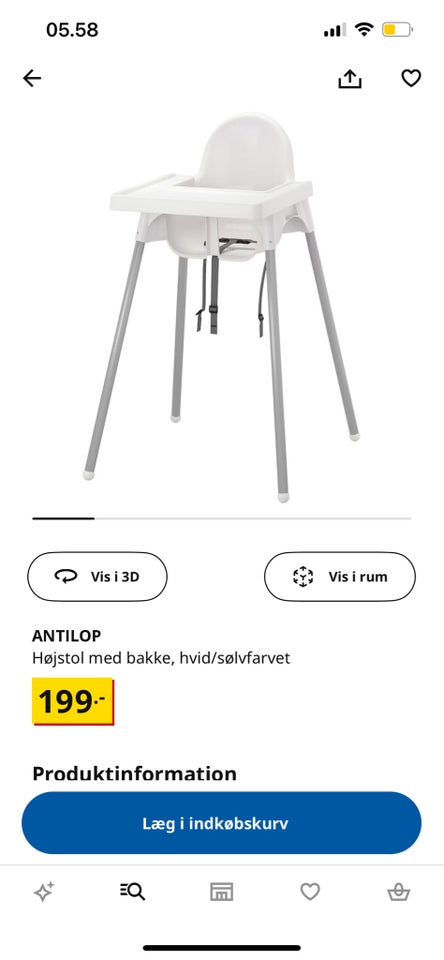 Højstol, Ikea højstol med