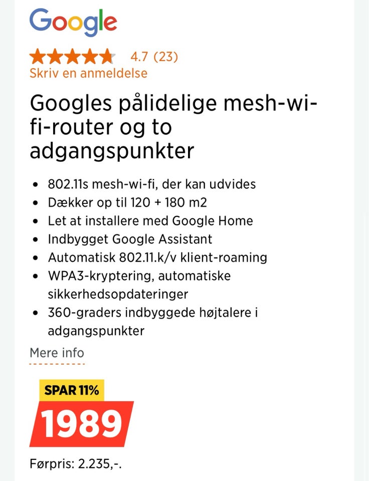 Router, wireless, Google Nest Wifi