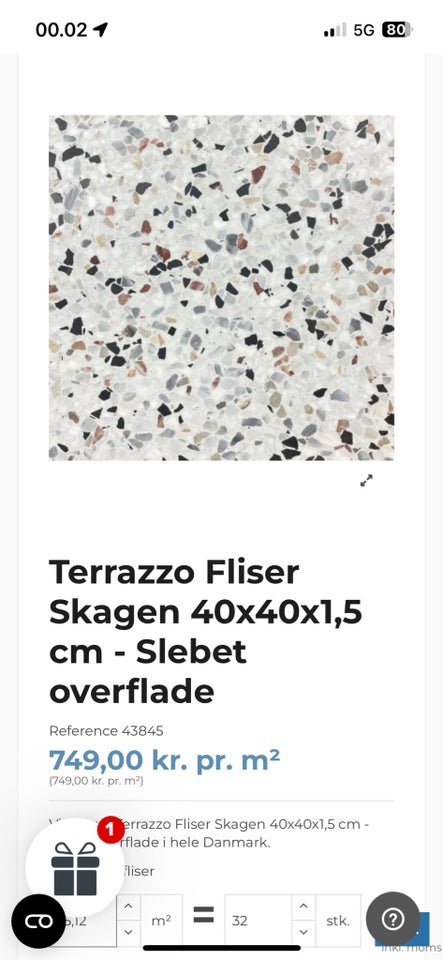 Terrasso fliser 40x40