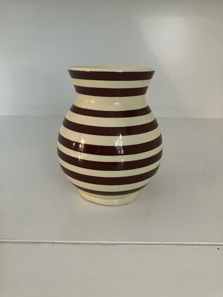 Retro brun stribet vase, Danmark