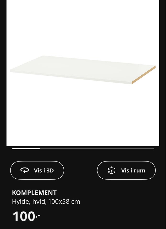 5 KOMPLEMENT hylder, IKEA