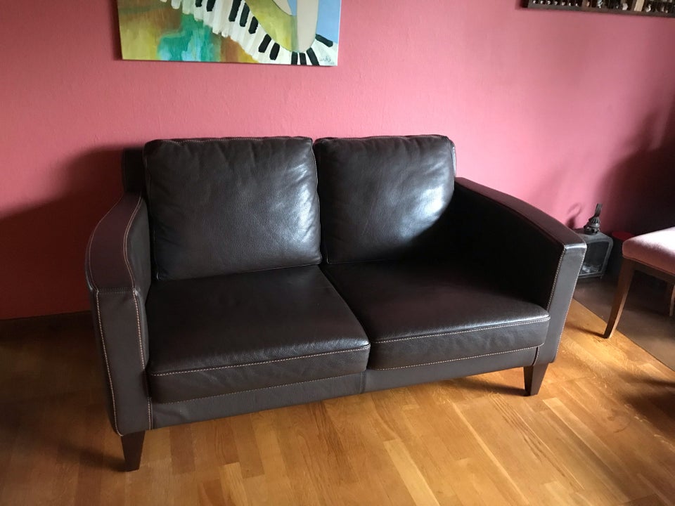 Sofa, læder, 2 pers.