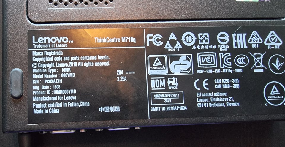 Lenovo, Thinkcentre m710q, 2,4 Ghz