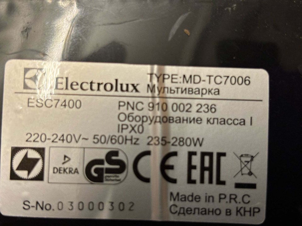 SLOWCOOKER ESC7400 ELECTROLUX