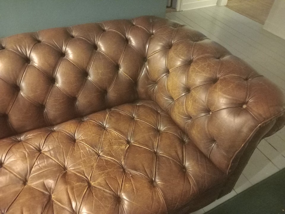 Sofa, læder, 3 pers.