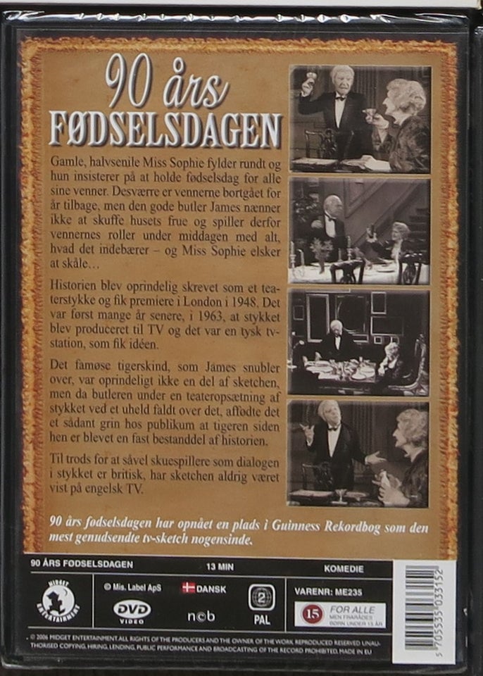 90 Års fødselsdag, DVD,