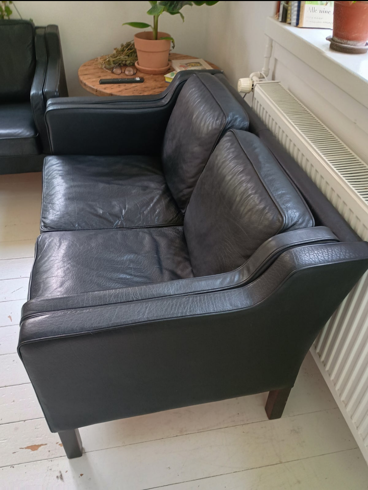 Sofa, læder, 2 pers.