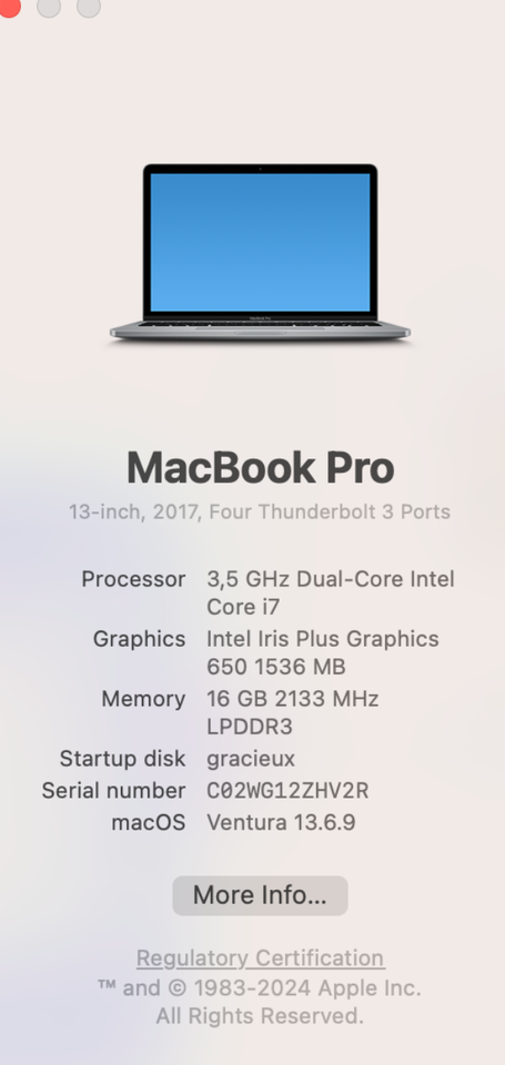 MacBook, Macbook Pro 13, 3.5 GHz GHz