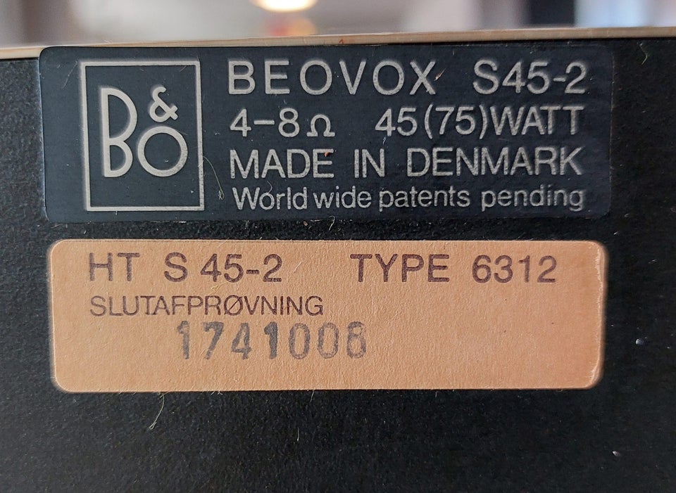 Højttaler, Bang  Olufsen, Beovox