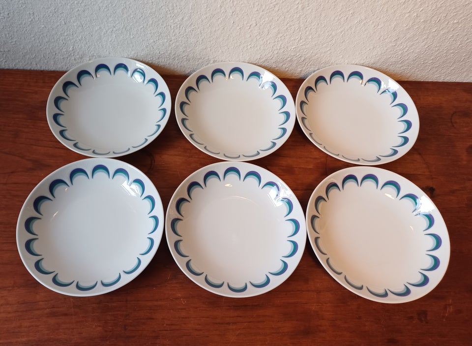 Porcelæn Seks dybetallerkener