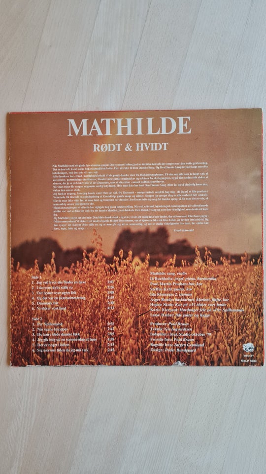 LP, MATHILDE, RØDT  HVIDT.