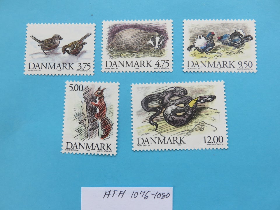 Danmark, postfrisk, AFA 1076/1080