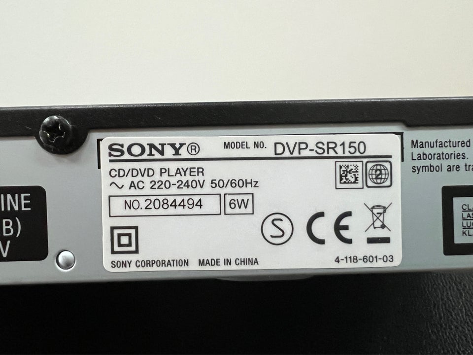 Dvd-afspiller, Sony, DVP-15