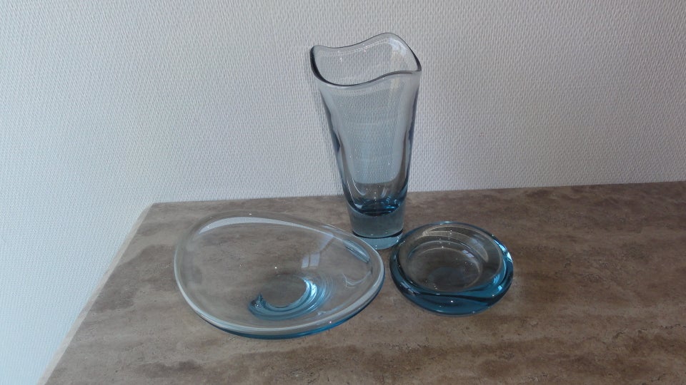 Glas vase askebæger og skål
