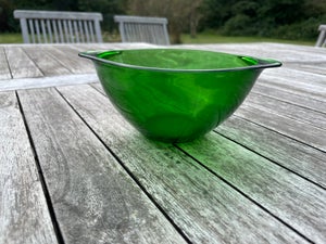 Glas Antik Grøn glasskål