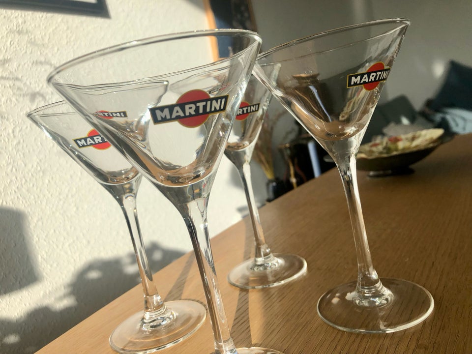 Glas, 4 Martini cocktail glas m