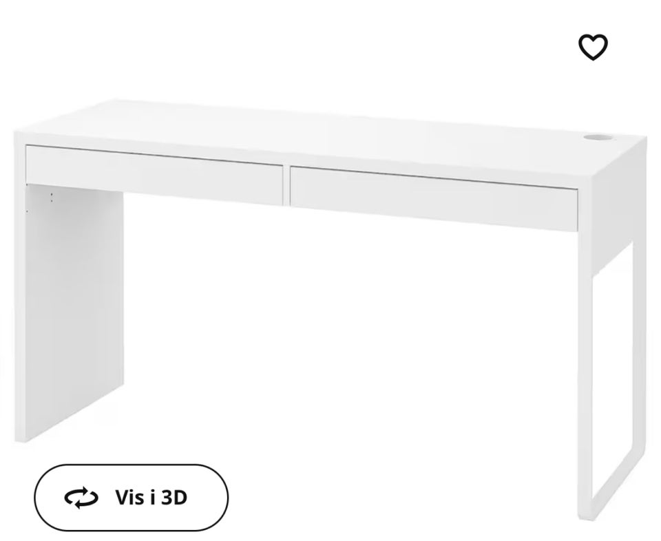 Skrivebord, Ikea, b: 142 d: 50 h: 75