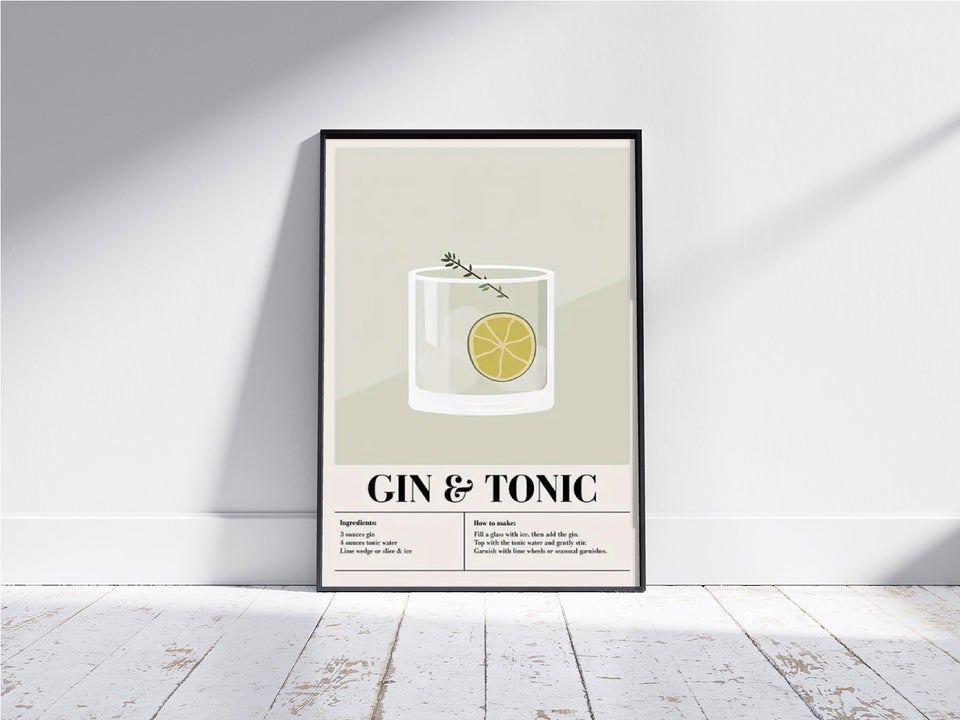 Plakat/Poster - GIN  TONIC, b: 21 h: