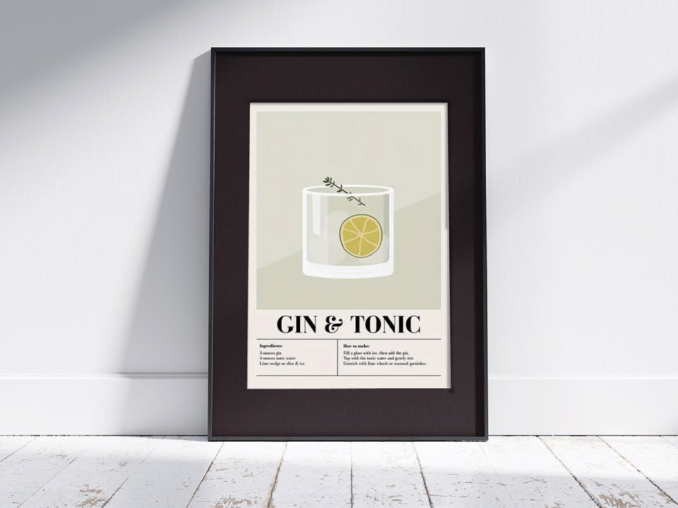 Plakat/Poster - GIN  TONIC, b: 21 h: