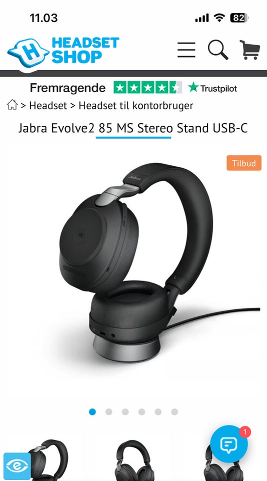 headset hovedtelefoner Jabra