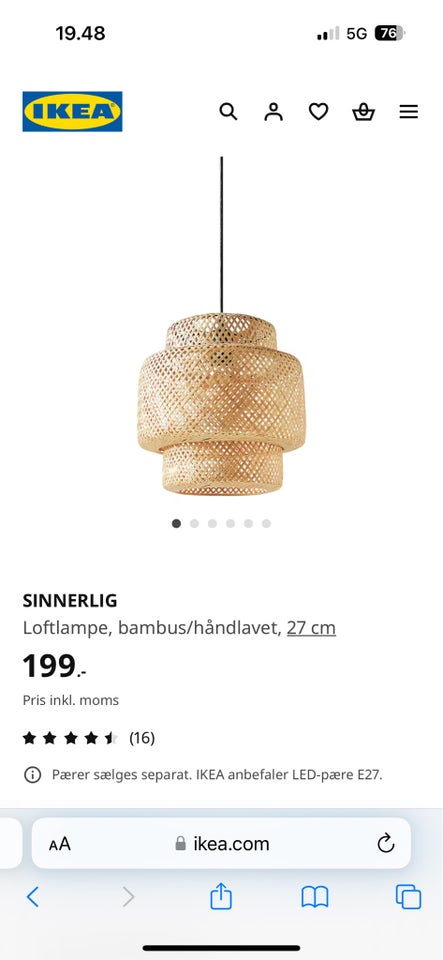 Lampeskærm Ikea