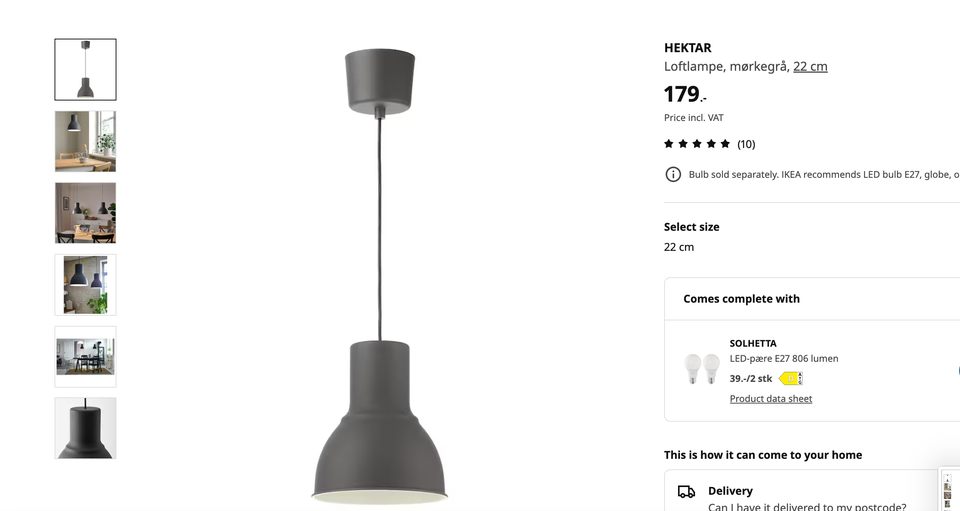 Plafond, IKEA HECTAR