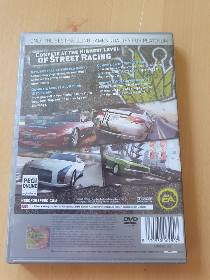 Need for speed pro street, PS2,