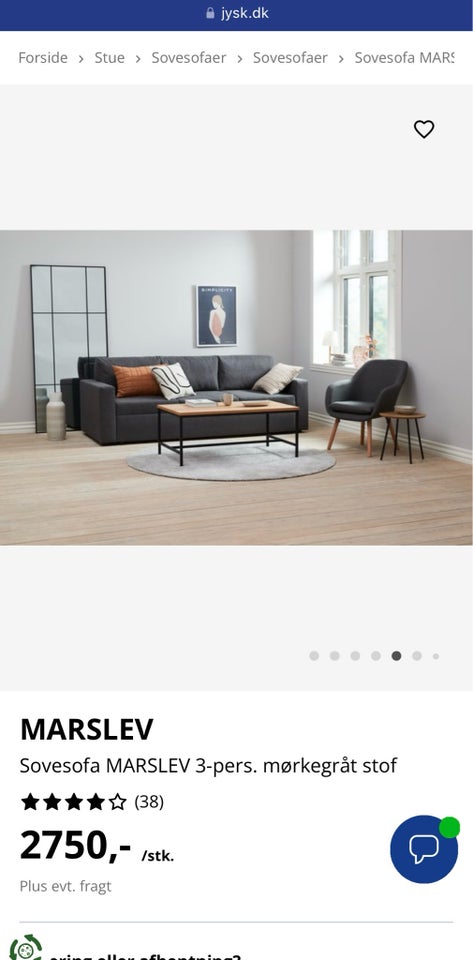 Sovesofa, Marslev, jysk