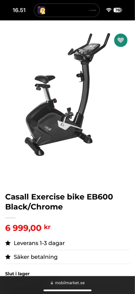 Motionscykel Casall EB600