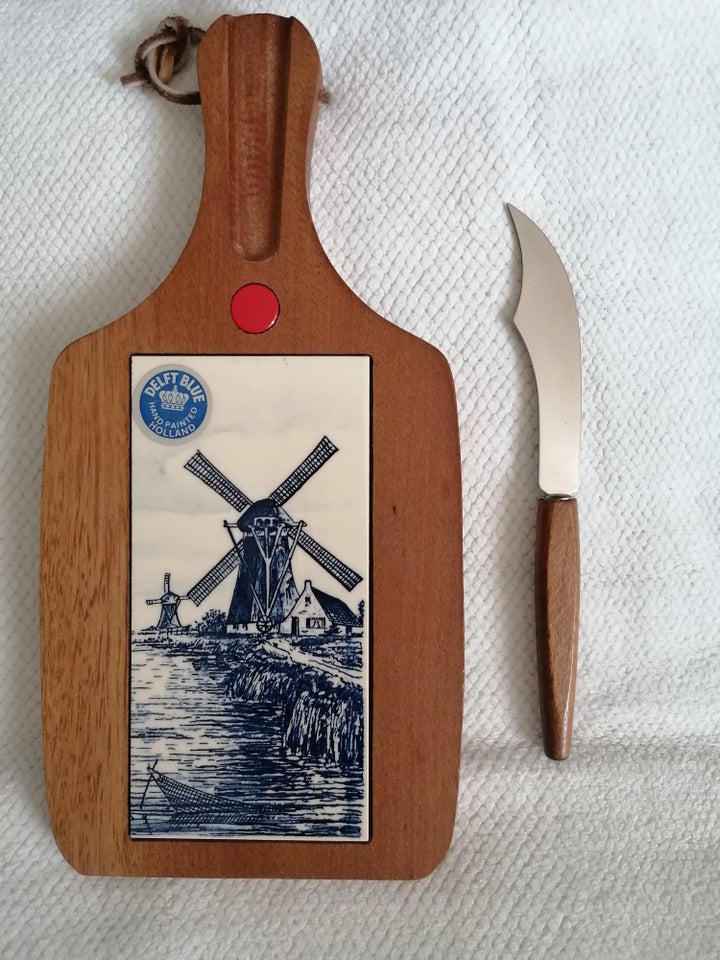 Ubrugt retro ostebord, Delft Blue