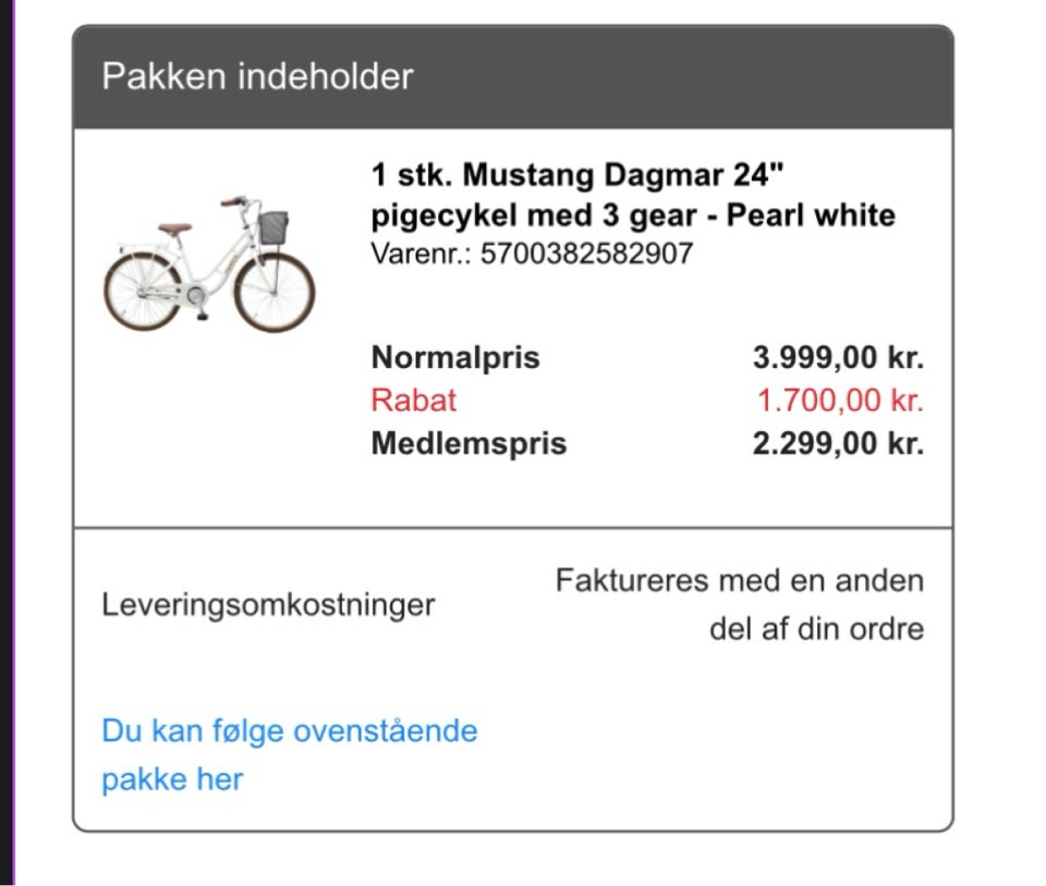 Pigecykel, classic cykel, Mustang