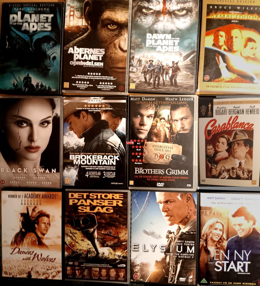 DVD Film 20,- kr. stk. (6 for 100,-