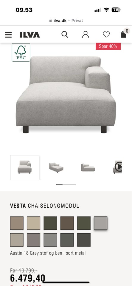 Sofa, stof, Vesta