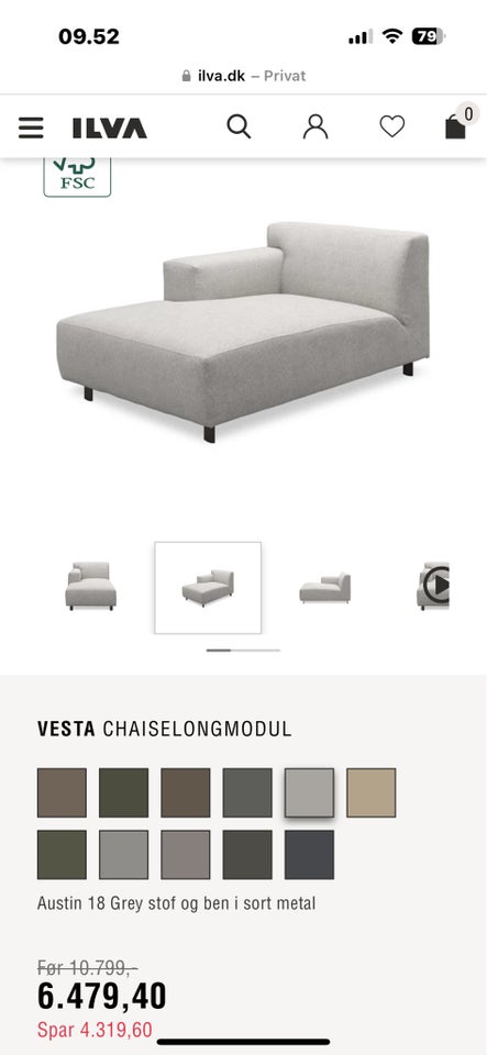 Sofa, stof, Vesta