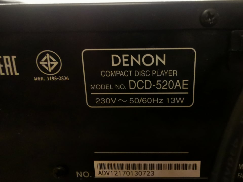 CD afspiller, Denon, DCD-520AE