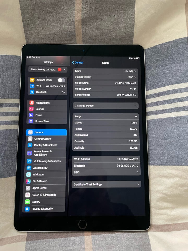 iPad Pro 256 GB sort