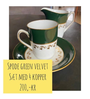 Porcelæn Sæt med 4 kopper  Spode