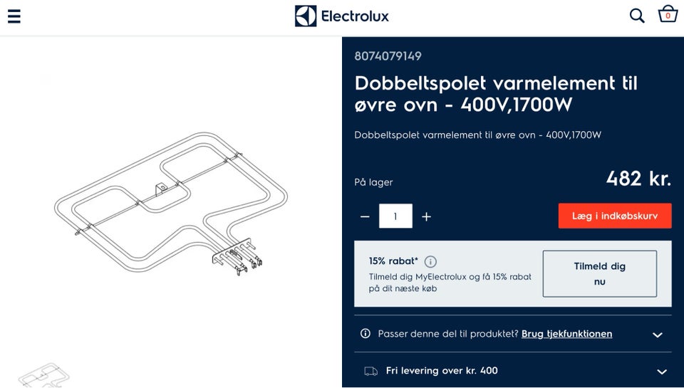 Varmluftsovn andet mærke AEG