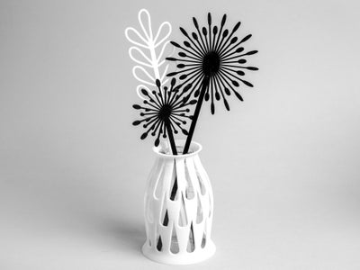Vase Blomstervase med ”digitale"