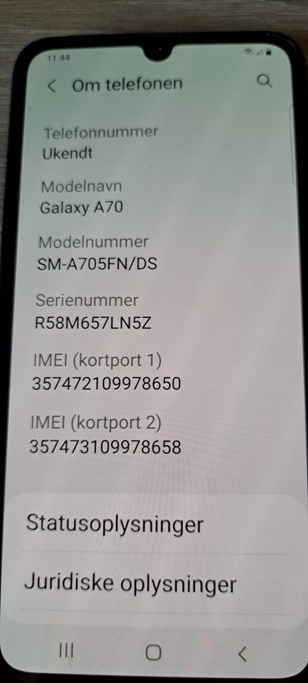 Samsung Galaxy A70 6 GB  God