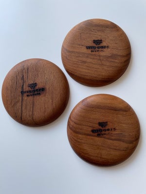 3 stk TEAK WIGGERS coaster  