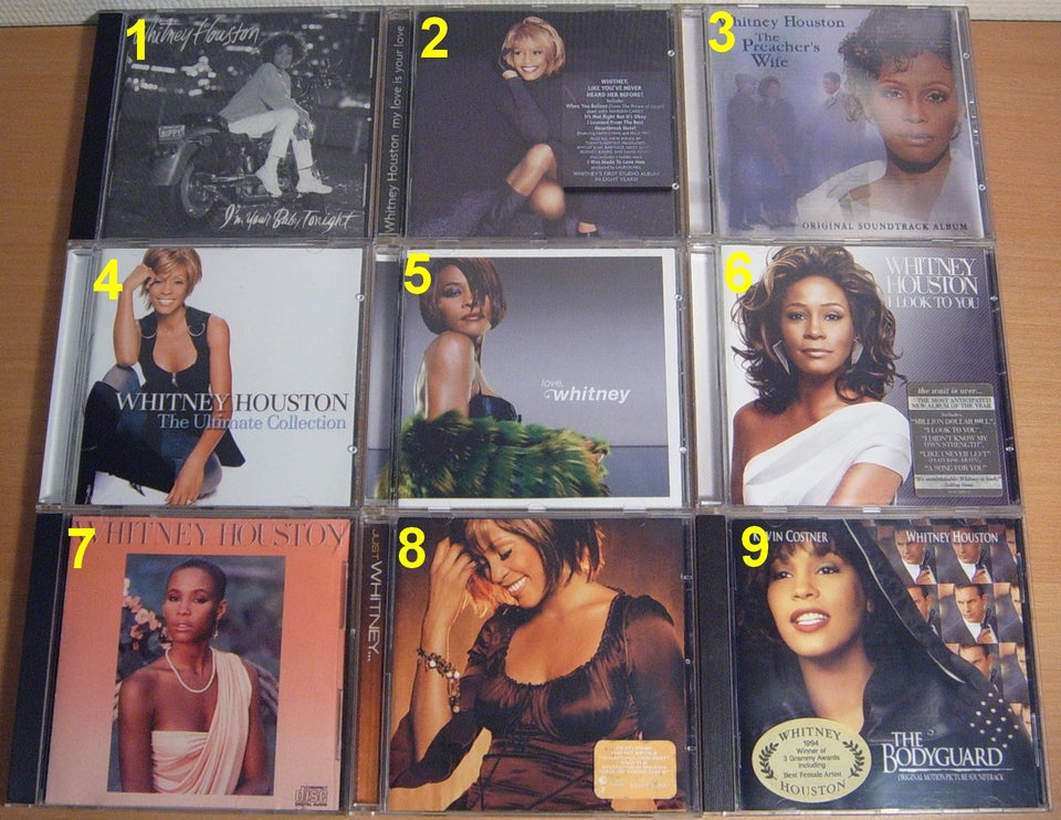 Whitney Houston: 9 Titler, pop